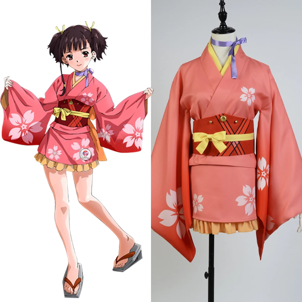 Кимоно Kabaneri of the Iron Fortress Mumei Yukata Koutetsujou no карнавальный костюм полный комплект|cosplay