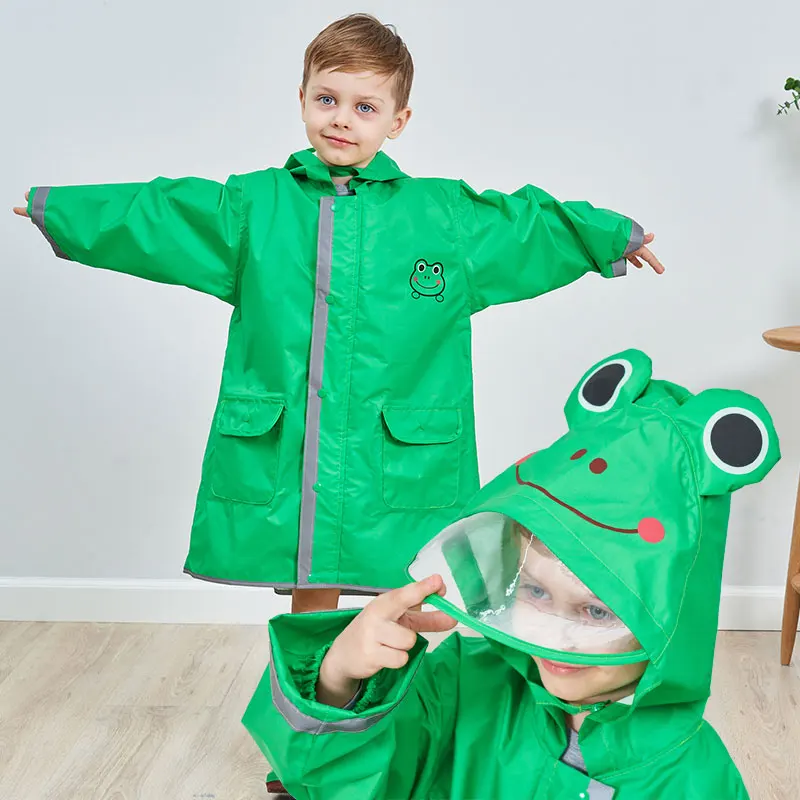 Водонепроницаемый детский дождевик в стиле мультяшных животных для детей виде