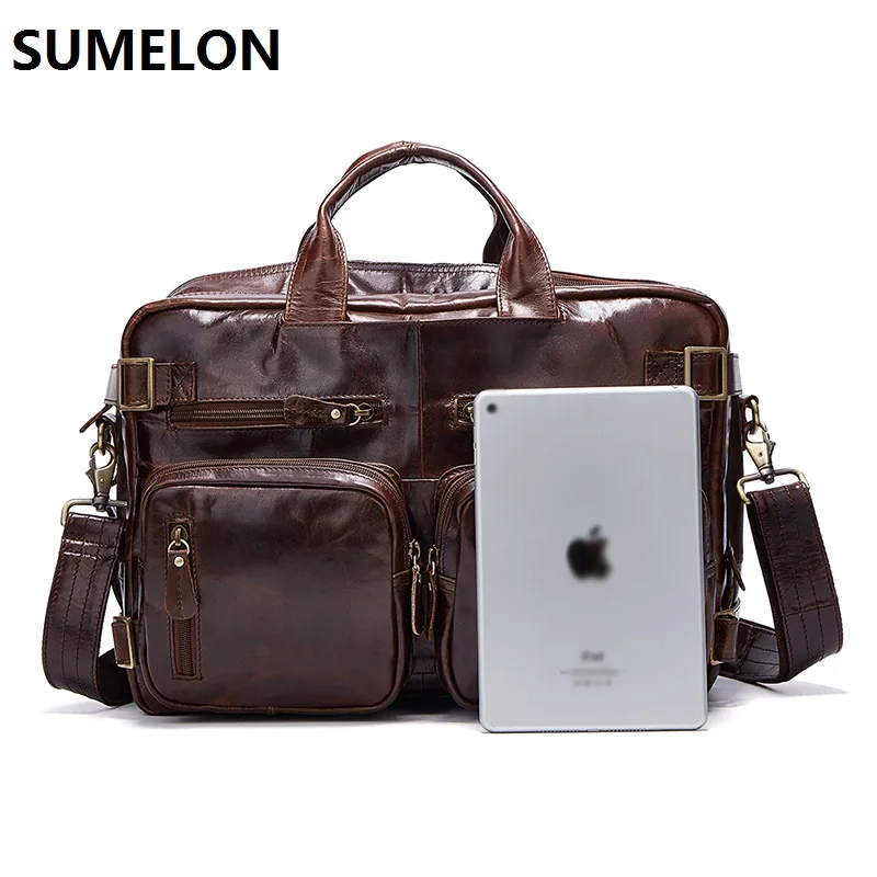 100% натуральная кожа мужская сумка брендовая дизайнерская Повседневная дорожная