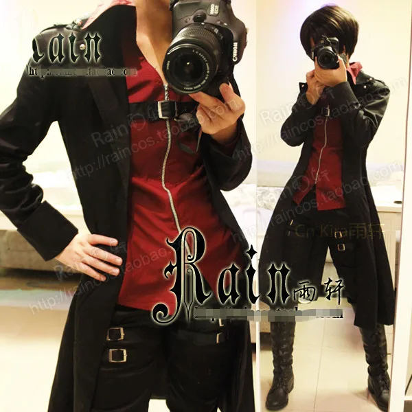 Костюм для косплея атака на Титанов униформа вечевечерние Хэллоуин Леви