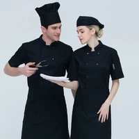 summer short sleeve chef jackets breathable kitchen chef overalls restaurant hotel chef coat coffee workwear cook clothes b 6503
