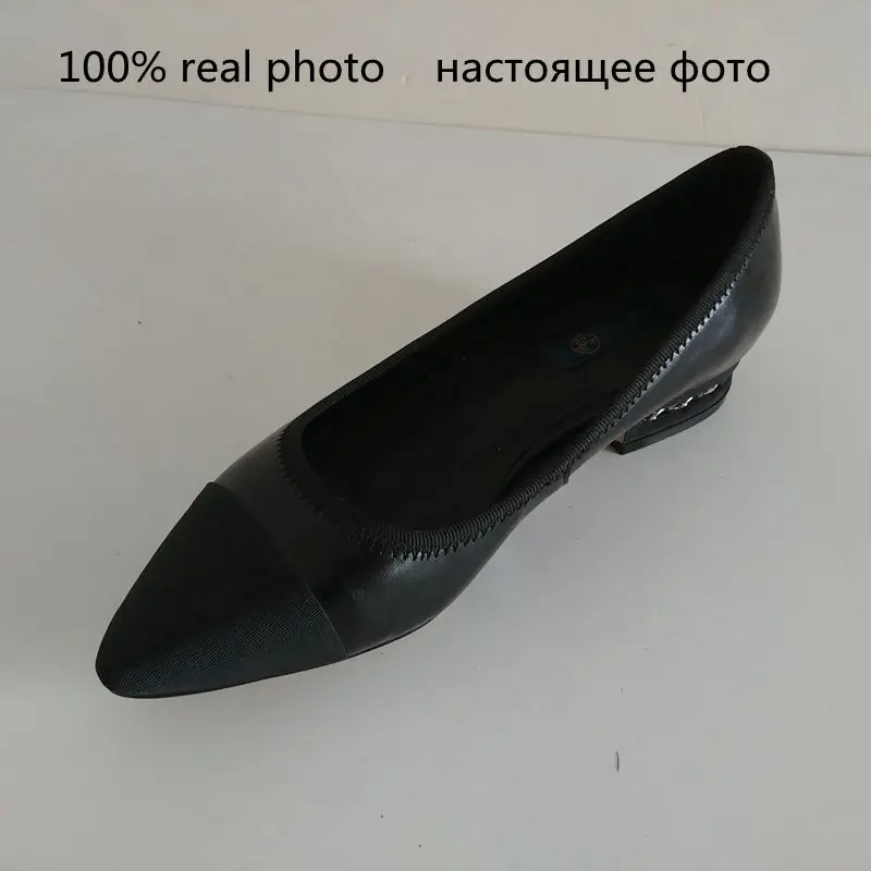 Туфли-лодочки ASILETO женские из натуральной кожи офисные весенние туфли Лоскутная