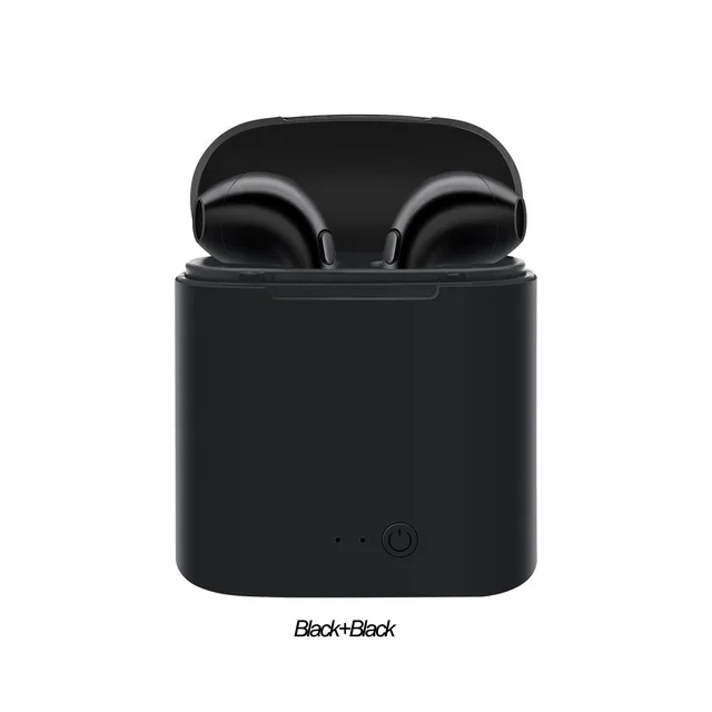 Мини Bluetooth наушники, наушники для Apple iPhone X XS, беспроводные наушники, гарнитура, наушники для телефона, наушники-вкладыши - Цвет: Черный