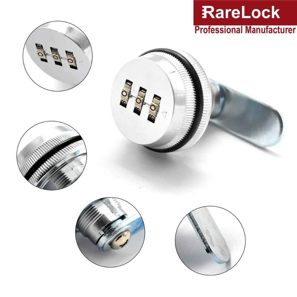 

5pcs Combination Cam Lock 3 Code Password Security for Door Cabinet Mail Box Wooden Case Air-box Rarelock f