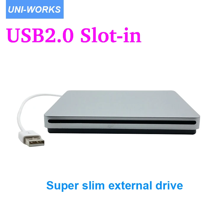 Супер тонкий USB 2 0 Слот в портативный оптический привод DVD RW подключи и играй|portable