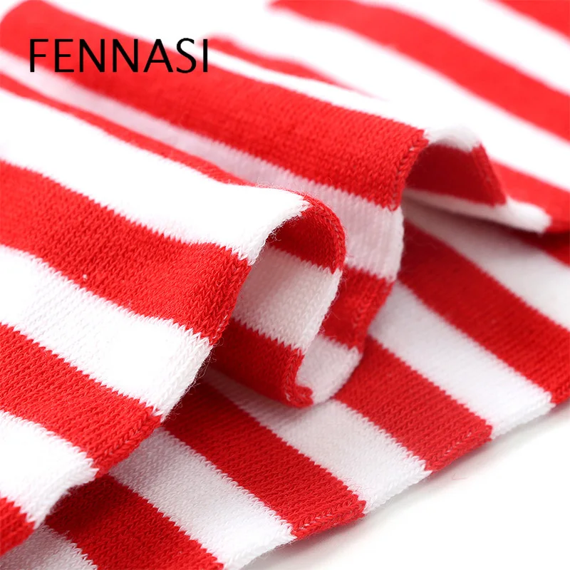 Женские чулки FENNASI полосатые до бедра рождественское женское нижнее белье