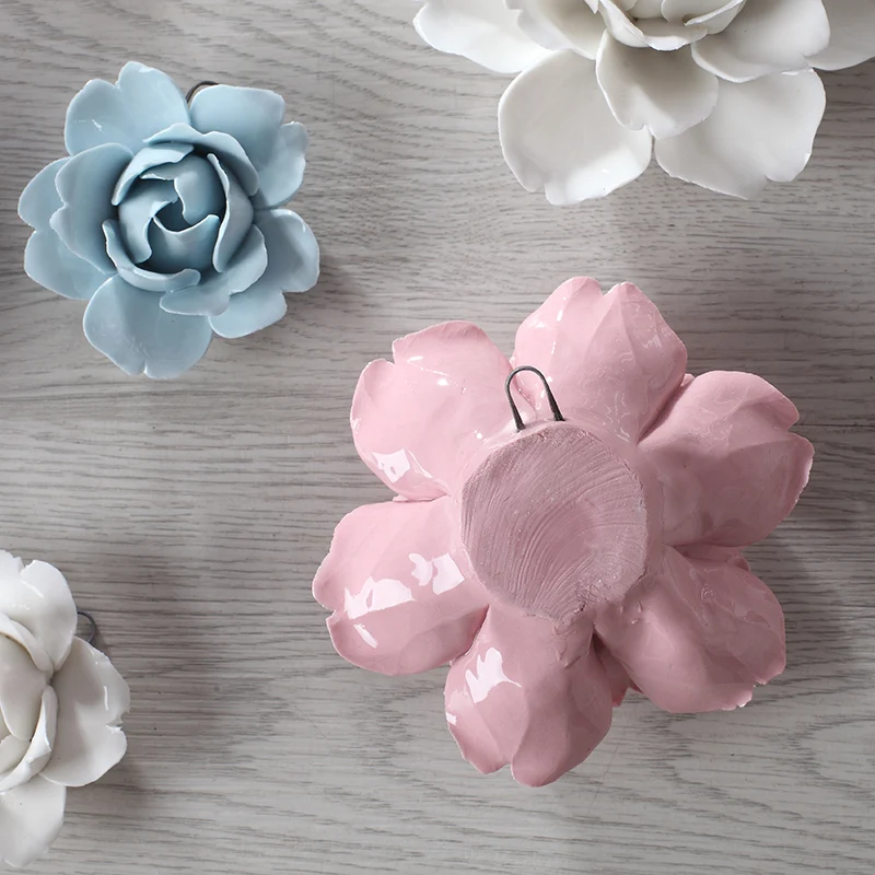 Креативные декоративные настенные цветы керамические красивые и красочные 3D