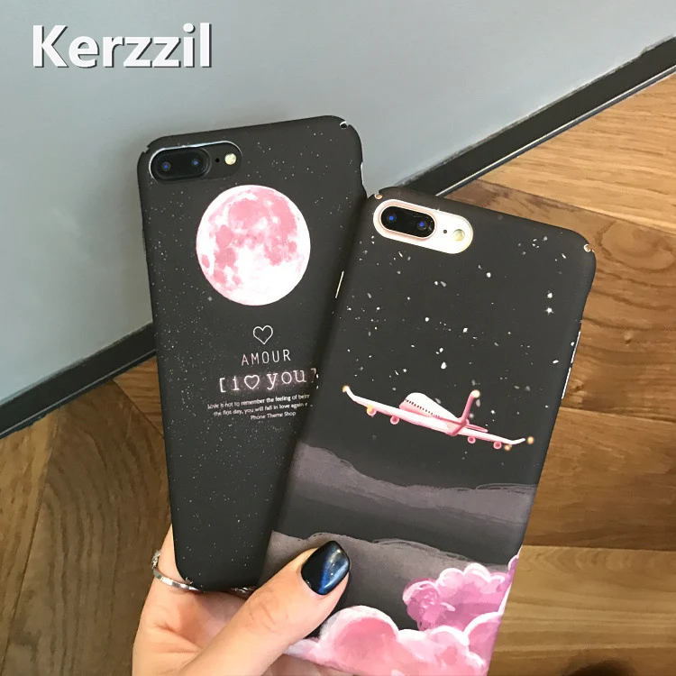 Оригинальный розовый чехол Kerzzil для iPhone 7 6 6S Plus Матовый Жесткий из поликарбоната с