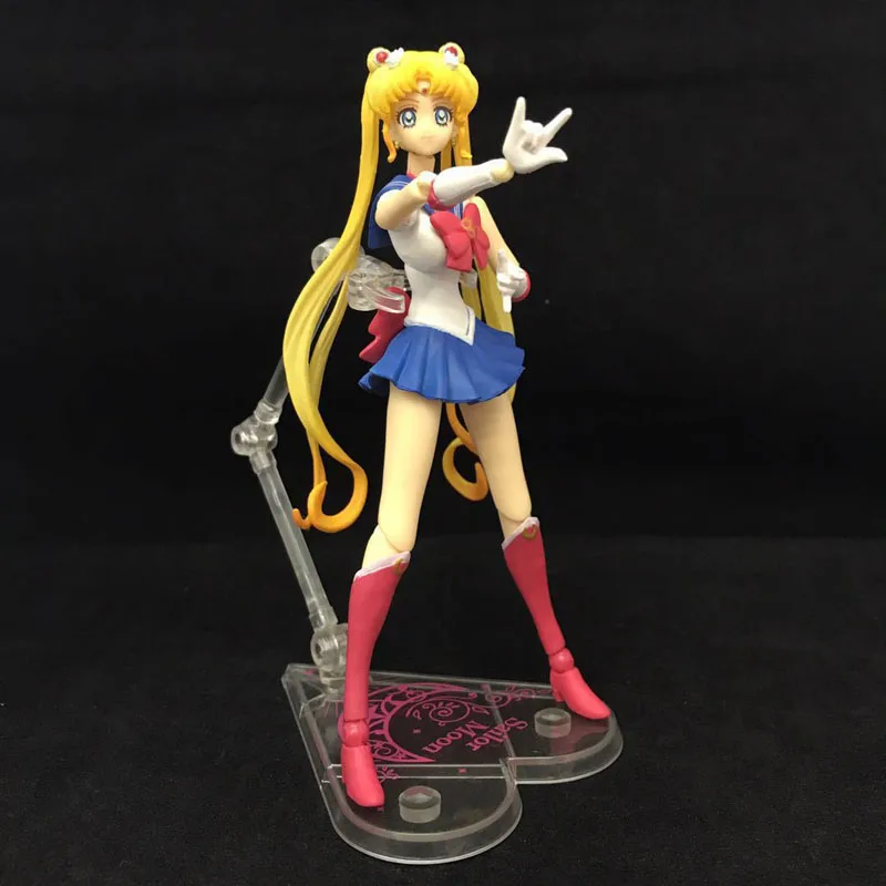 Бесплатная доставка 6 &quotSailor Moon Аниме Tsukino Usagi SHF 2nd Ver. В коробке 15 см ПВХ фигурка