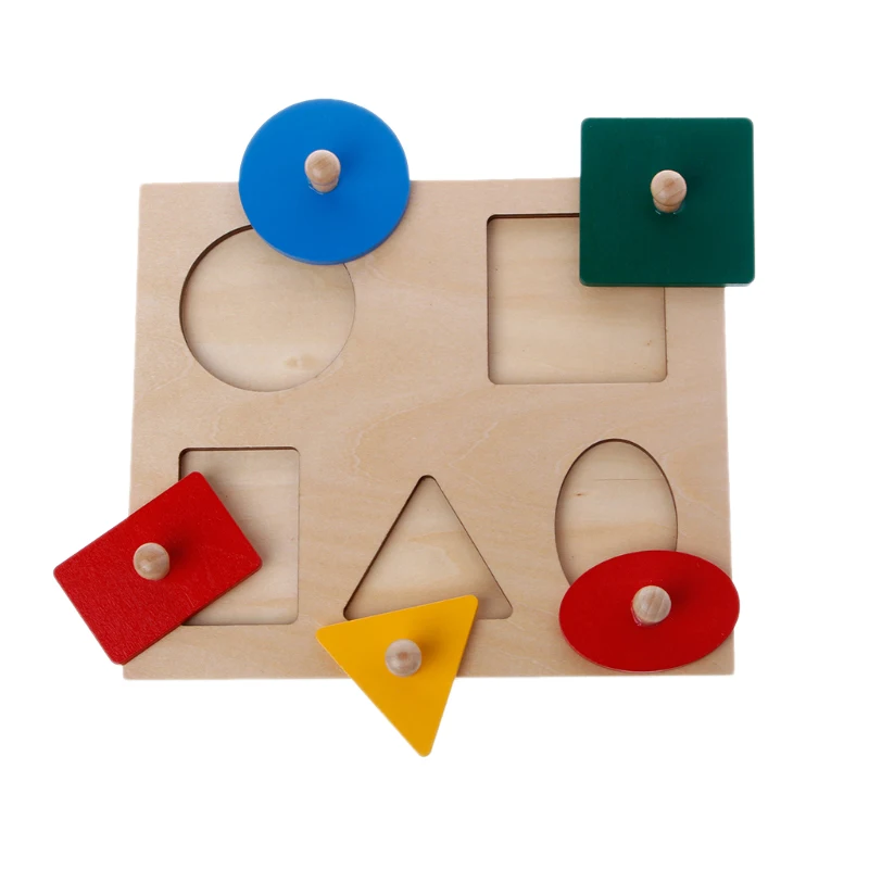 

Montessori Shapes Sorting Puzzle Geometry Board Education Preschool Kids Toys