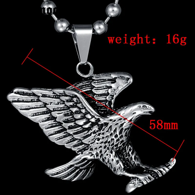 Бренд Maxmoon ожерелье с орлом массивное ювелирное изделие серебряный цвет