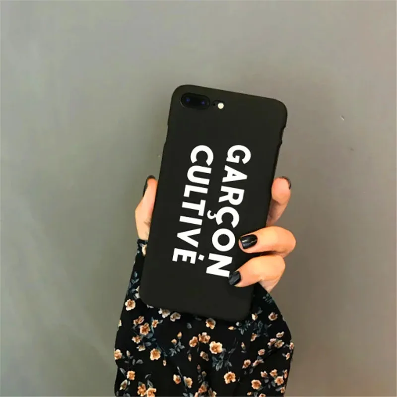 Мода смешно буквы Телефон чехол для iPhone 6 S 7 8 плюс тонкий Матовый Жесткий PC задняя