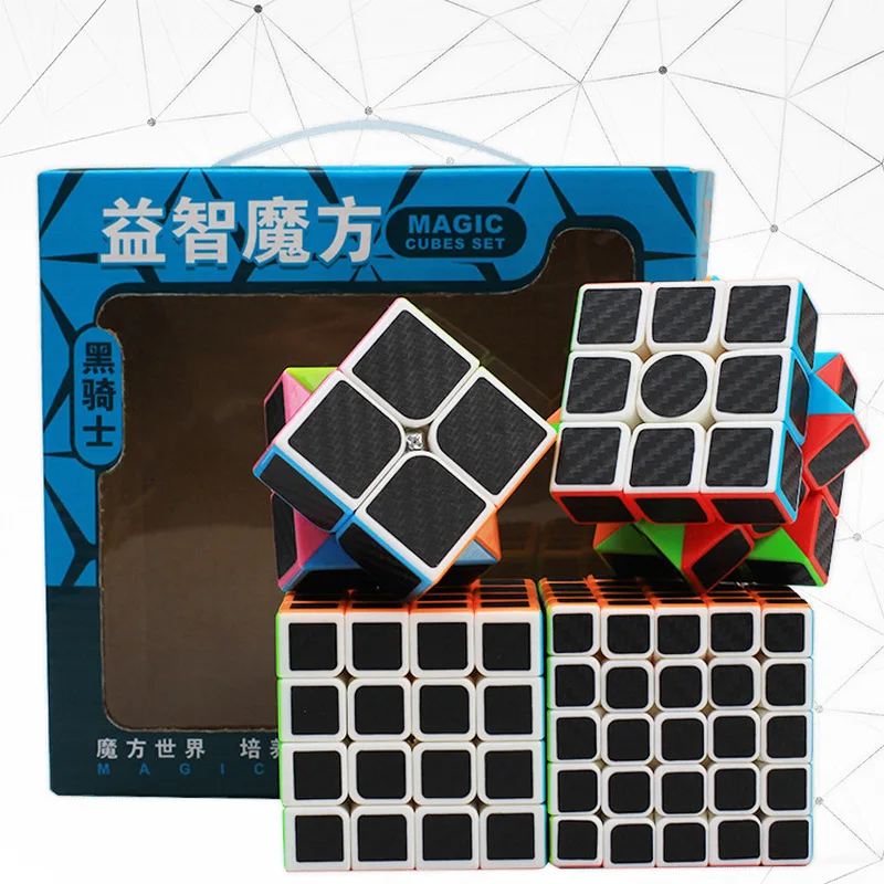 Zhenwei Скорость куб головоломка пакет 2x2/oneplus 3/OnePlus x 3 4x4 5x5 Углеродные наклейки в