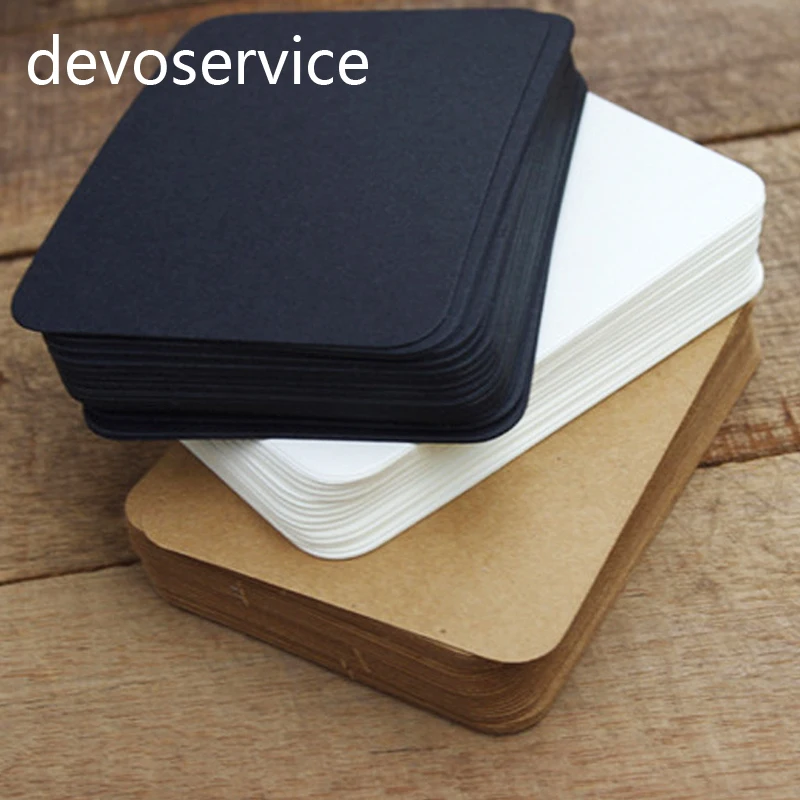 100 шт./лот крафт бумага белый и черный цвета сделай сам граффити блокноты карточки