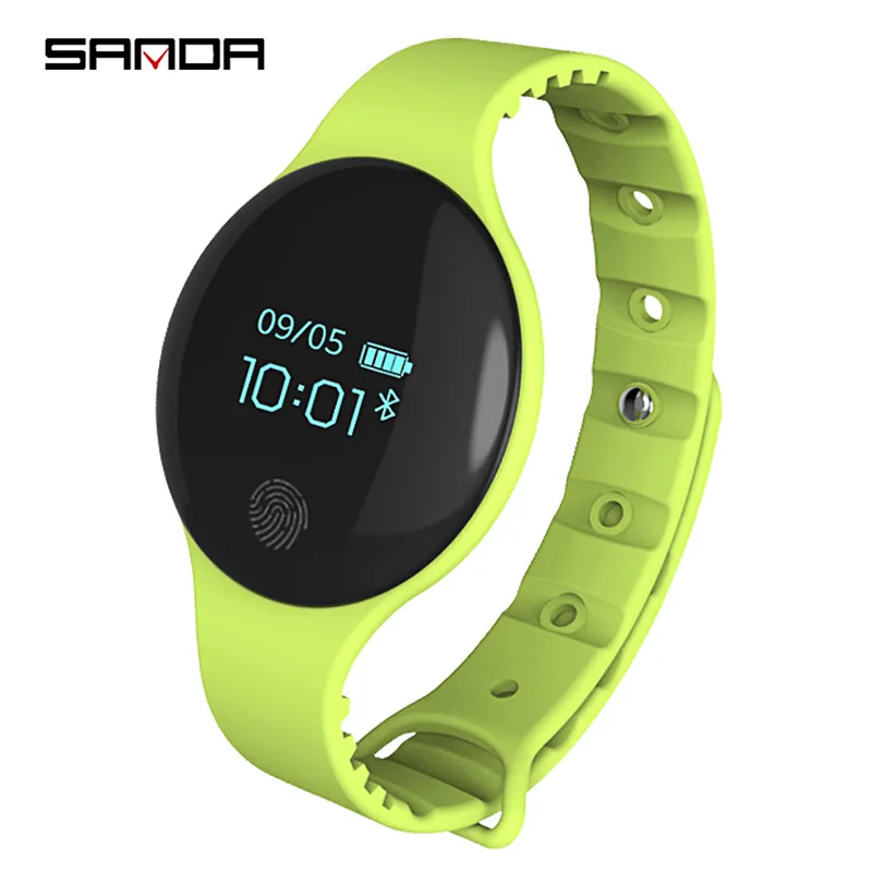 Детские часы SANDA SD01 с Bluetooth, умные часы для детей, трекер сна, шагомер, будильник, калории, умные часы - Цвет: Green