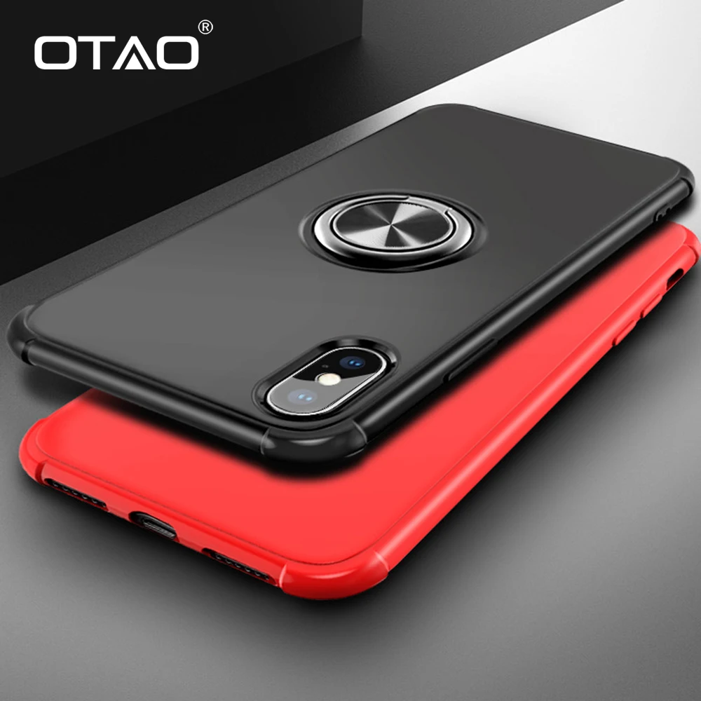 OTAO 360 палец кольцо держатель телефона чехол для iPhone XS MAX XR X 8 7 6 6s Plus с