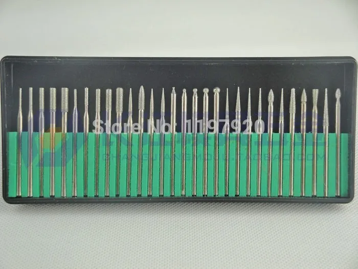 

Fixmee DIY 30 Pcs Tip Grinding Diamond Burr nail drill Bits for rotary tools