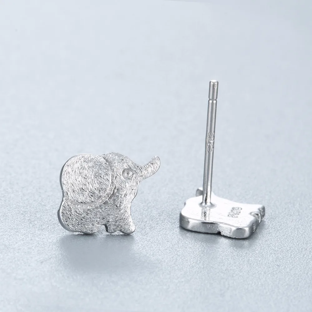 CHENGXUN 1 пара Симпатичные серебристый животных серьги милые маленькие гвоздики в