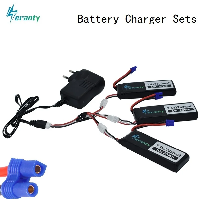 Комплект зарядного устройства для Hubson H501W H501S H501C батарея 7 4 V 2700mAh 10C lipo и зарядное