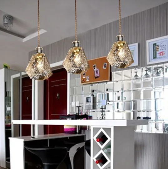 Светодиодные подвесные светильники в стиле ретро резные стеклянные