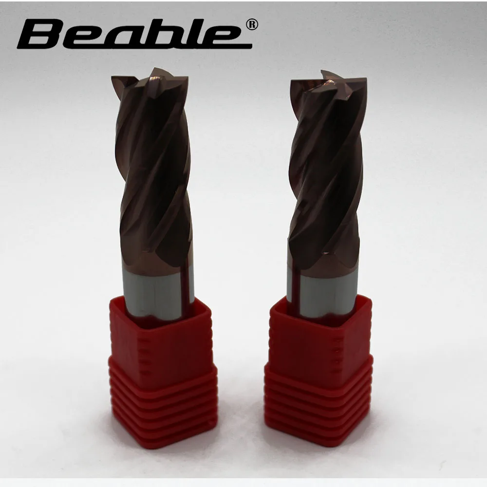 Beable tools фрезы meta 20*20*40*100 4 канавки торцевые карбида HRC55 инструменты для фрезерного