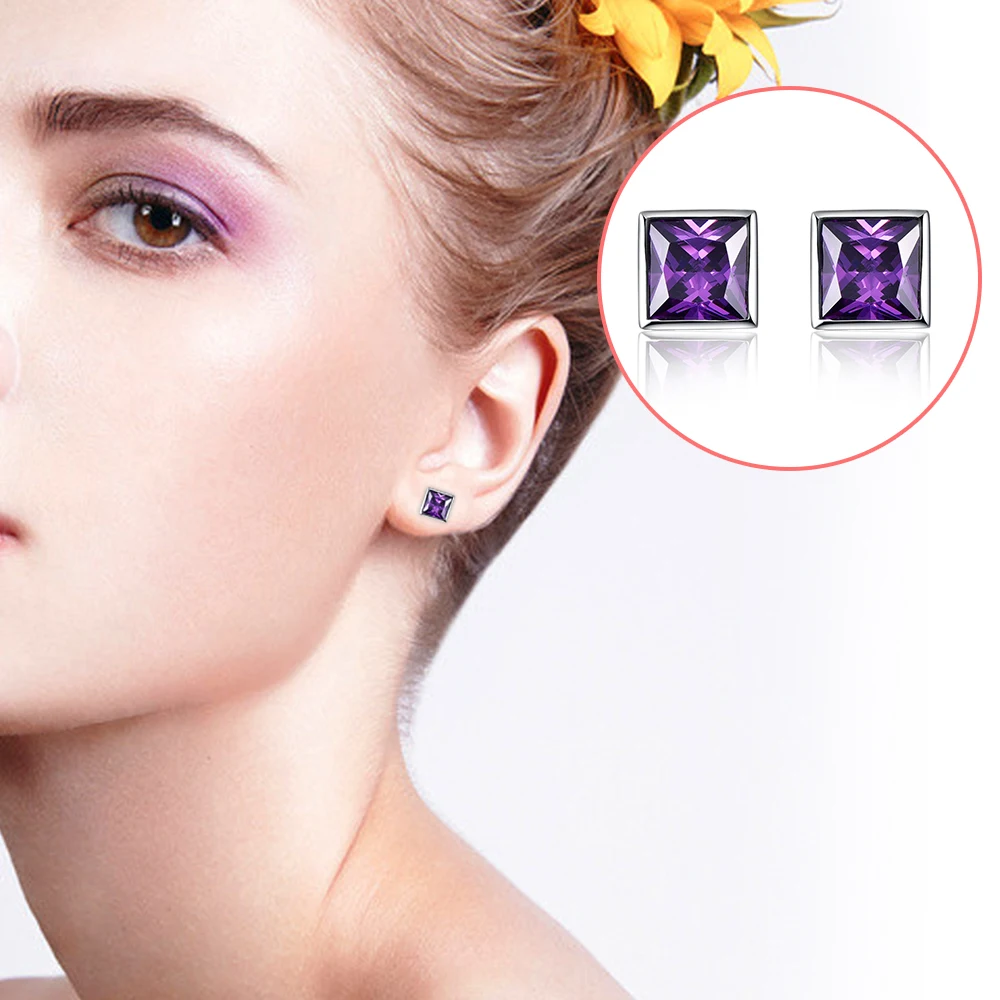 Jrose оригинальные большие серьги гвоздики с драгоценными камнями для женщин 100%