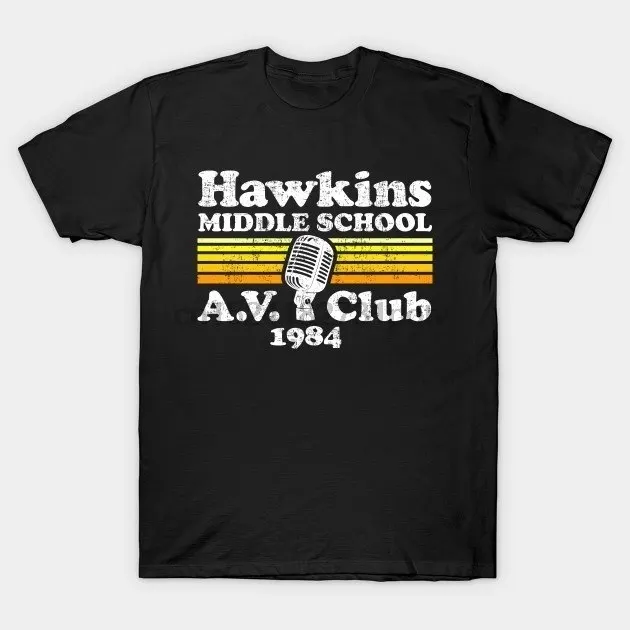 Hawkins Middle School А. Клубная хлопковая трикотажная футболка с буквенным принтом |