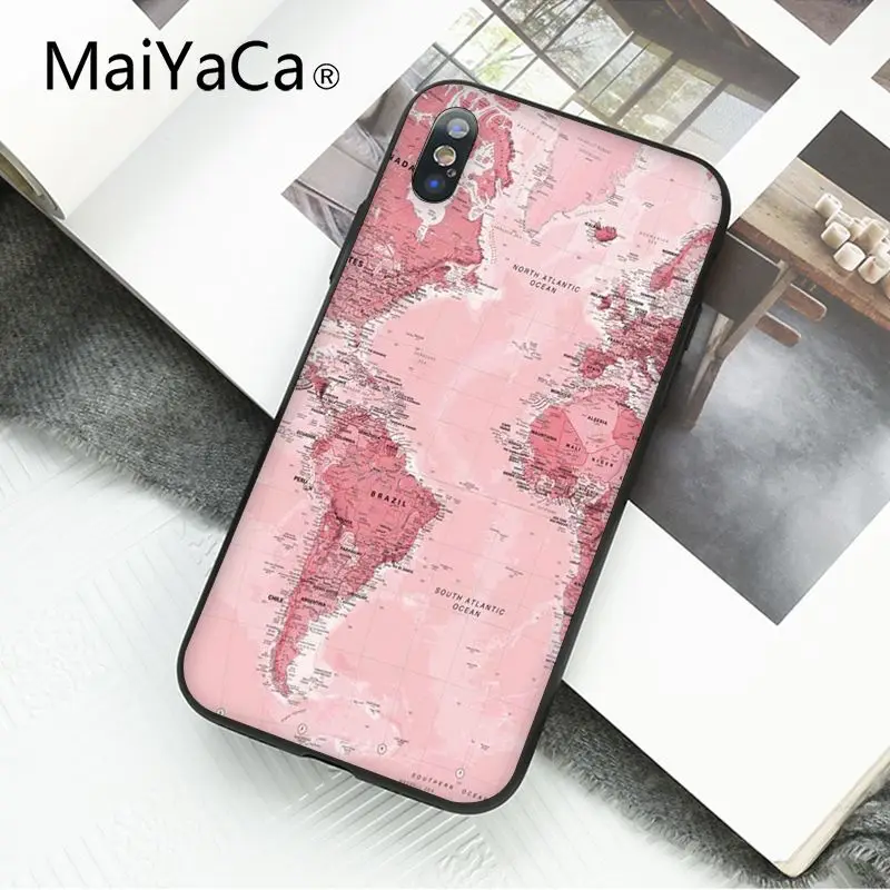 MaiYaCa путешествие в мире карта самолет план чехол для телефона для iphone 11 Pro 11Pro Max 8 7 6 6S Plus X XS MAX 5 5S SE XR