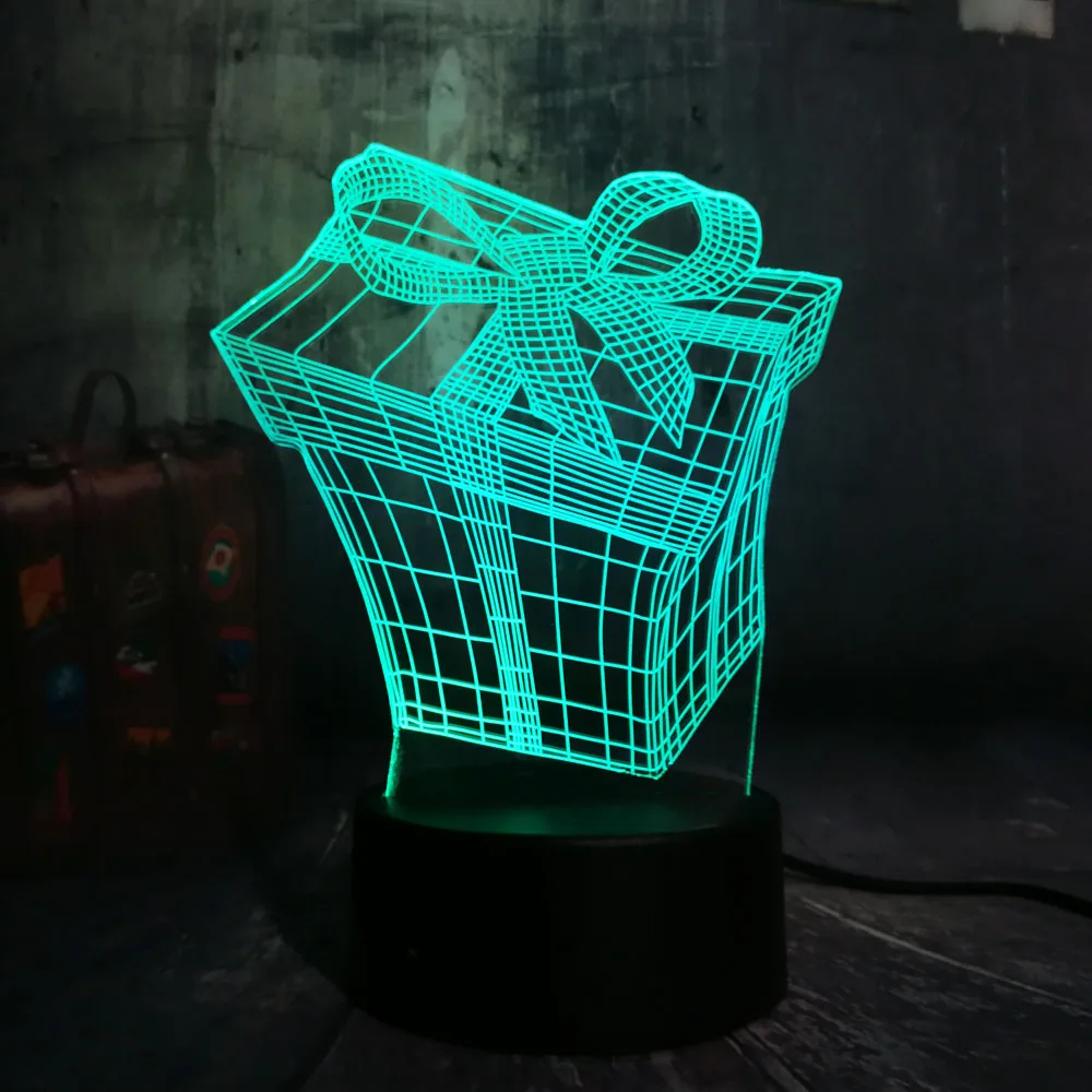 Новый светодиодный световой короб RGB 3D ночные светильники USB пульт