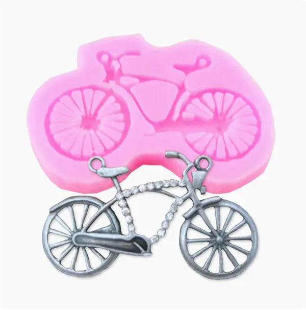 Форма для торта с помадкой формы жидкость силиконовая форма велосипеда выпечки