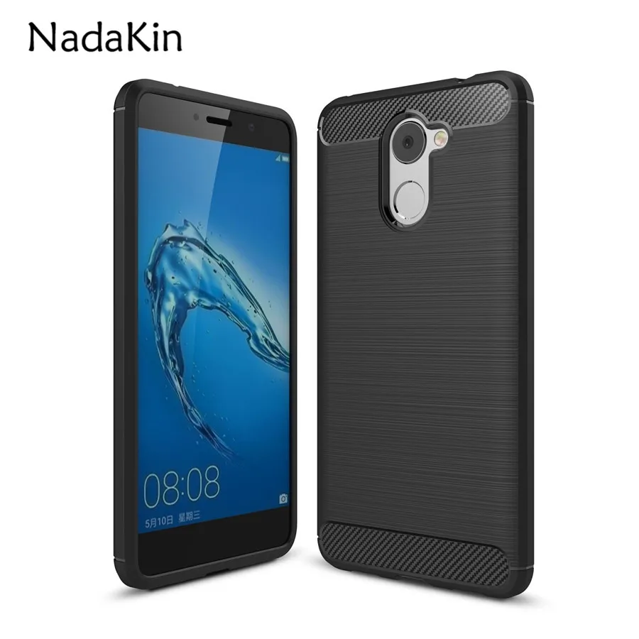 Мягкий силиконовый матовый чехол из углеродного волокна для Huawei Honor Play Enjoy 6X 6 6S 7S 7