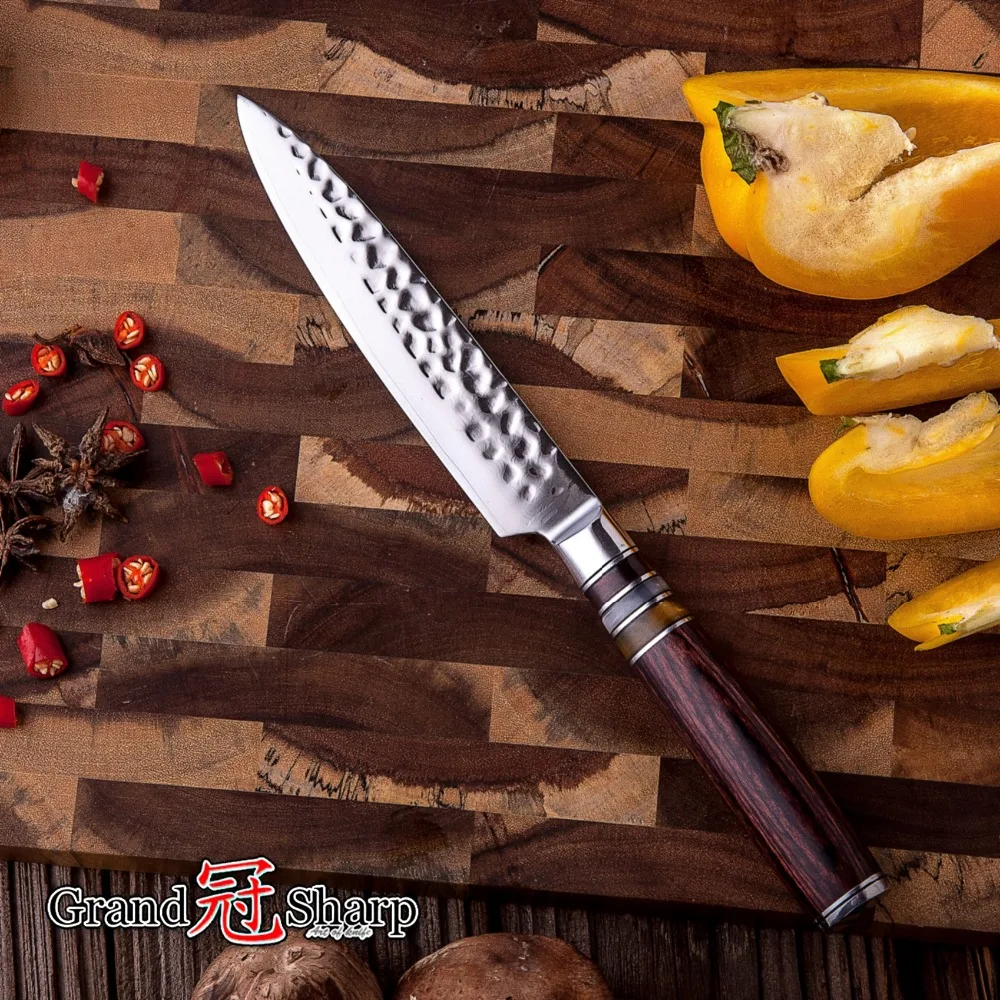 Дамасские кухонные ножи набор ножей из 2 частей vg10 японская сталь Santoku утилита шеф