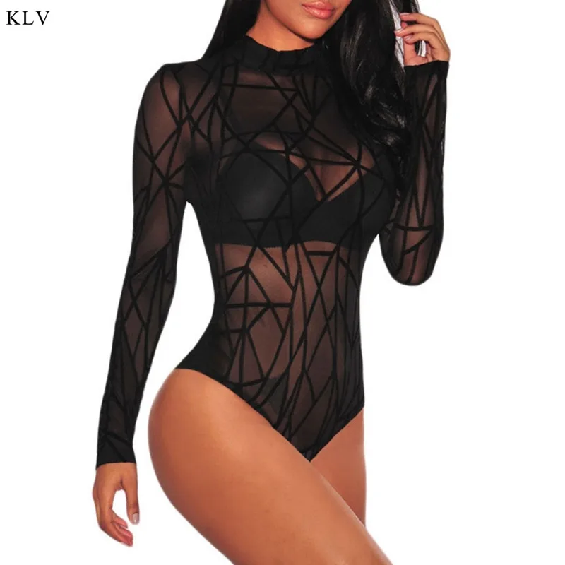 KLV, женский боди, топ, женский комбинезон с длинным рукавом, боди Macacao Body Feminino, кружевной комбинезон для женщин