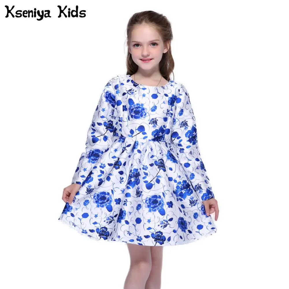 Kseniya Kids/винтажные платья для больших и маленьких девочек с длинными рукавами; 2 слоя; сезон осень-зима; вечерние платья для девочек на свадьбу; праздничное От 2 до 10 лет