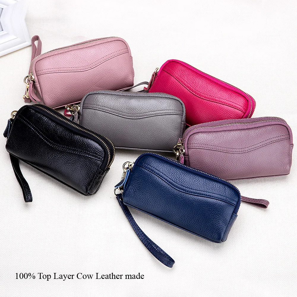 Женский клатч на каждый день модный кошелек из натуральной коровьей кожи