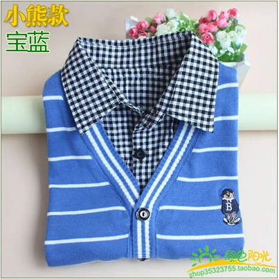 Новинка Модная одежда для мальчиков Сезон весна осень Верхняя в полоску с