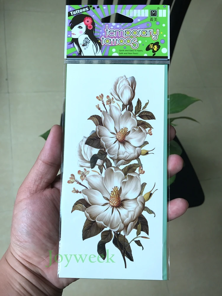Waterproof Temporary Tattoo Sticker orchid Gardenia flower tatto stickers flash tatoo fake tattoos for women girl | Красота и