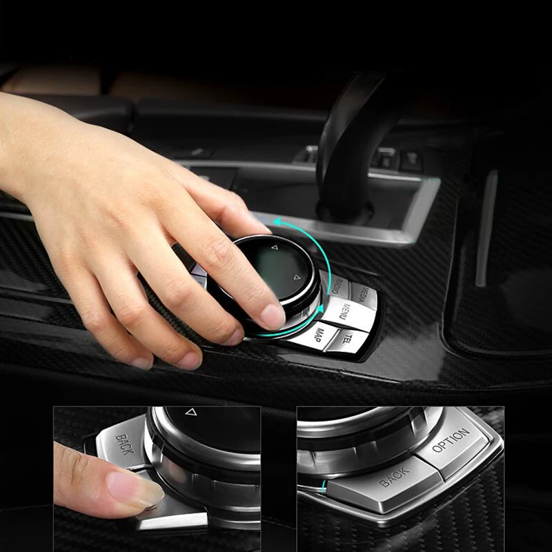 5x хром Мультимедийные кнопки зажимы декоративная накладка для BMW 5 6 Series X3 X4 X5 X6 F10