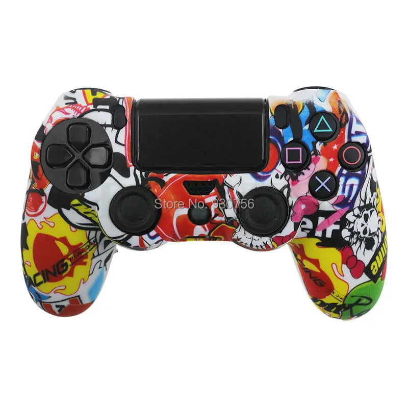 Цвета камуфляж бомба силиконовый защитный чехол для Playstation 4 PS4 Slim Pro контроллер |