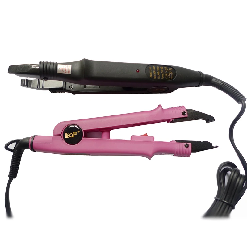 Pro LOOF розовые/черные утюги для наращивания волос Fusion коннекторы I TIP/U TIP