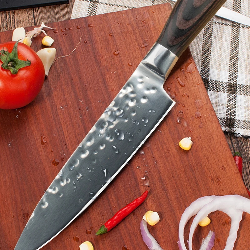 Кухонные ножи высокого качества профессиональный японский нож Santoku 7cr17 из