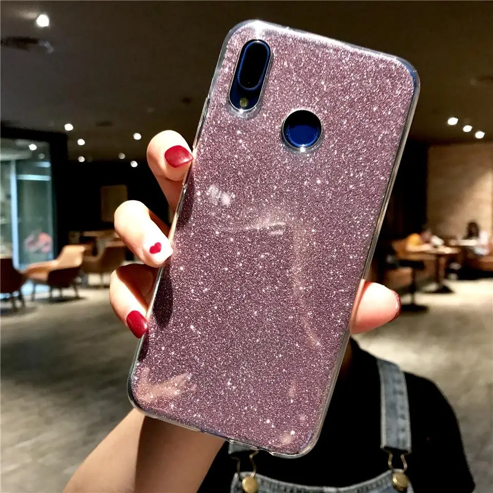 Блеск Чехол из термопластичного полиуретана для huawei P20 P30 P10 Коврики 20 Lite Nova 3 4 2 s