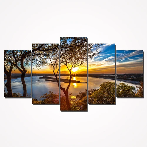 5 Шт./компл. Unframed Закат Wall Art Pictures для Гостиной Украшения Дома|art pictures|picture for living