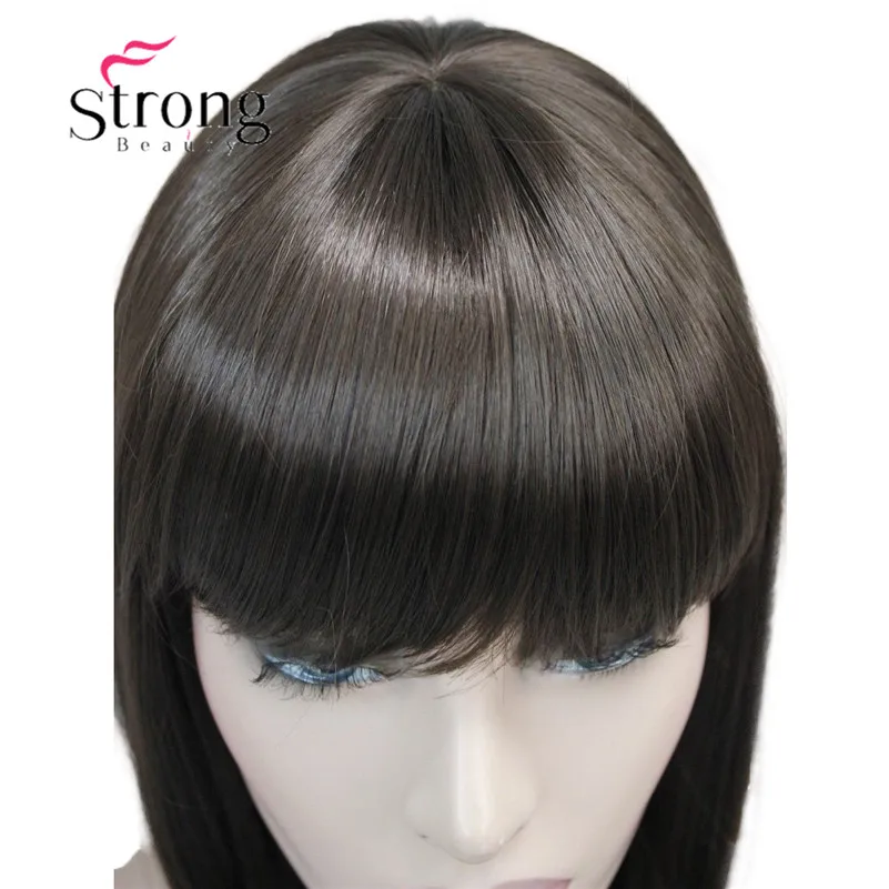 StrongBeauty короткий прямой блонд выделенный боб с челкой синтетический парик черный коричневый красный женские парики выбор цвета