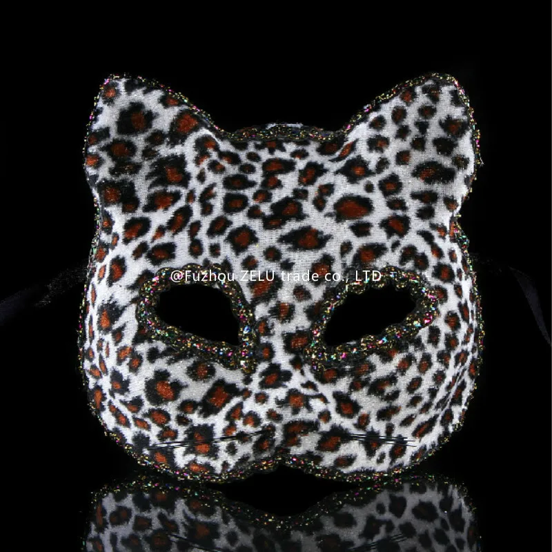 Zljq Творческий Хэллоуин Animal mask кошка Уход за кожей лица Маски для век Мода
