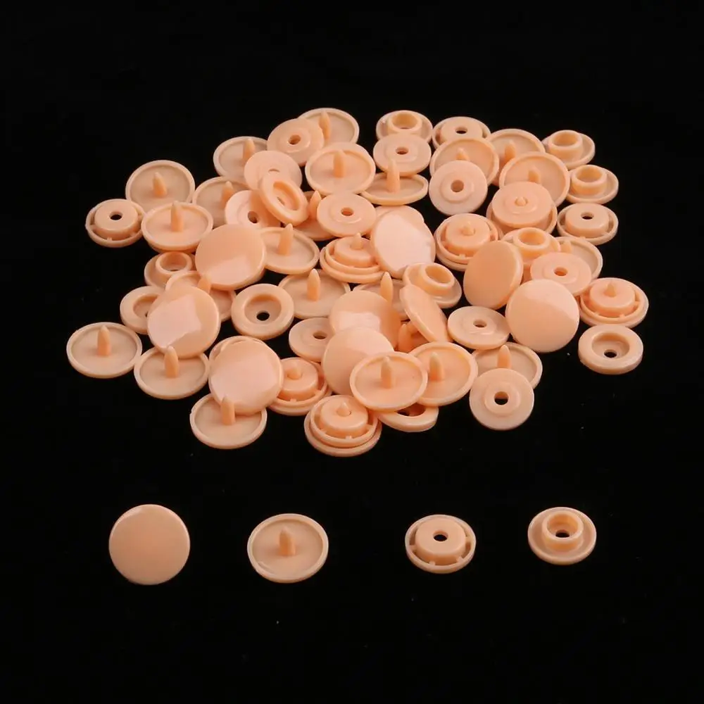 Orange pink 20 комплектов T5 12 мм круглые пластиковые защелки Кнопки Застежки пододеяльник лист кнопка аксессуары для одежды для детской одежды Зажимы - Цвет: Orange pink