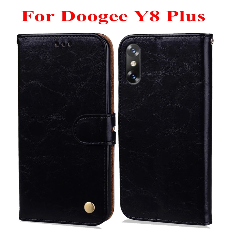 Чехол Для Doogee Y8 Plus из искусственной кожи с откидной крышкой и бумажником чехол