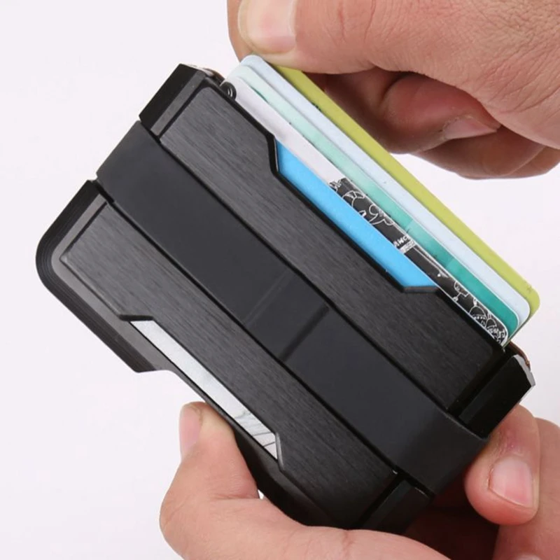 Лидер продаж компактный кошелек с блокировкой RFID деловые алюминиевые держатели