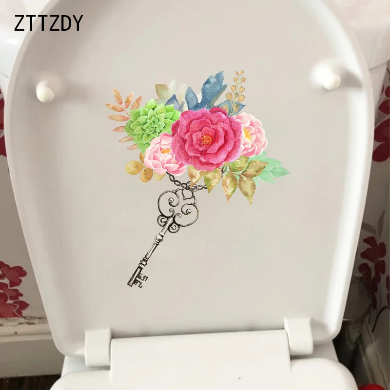 

ZTTZDY, 18,4*21 см, креативная Настенная Наклейка для домашней комнаты с акварелью и розой, искусственное украшение