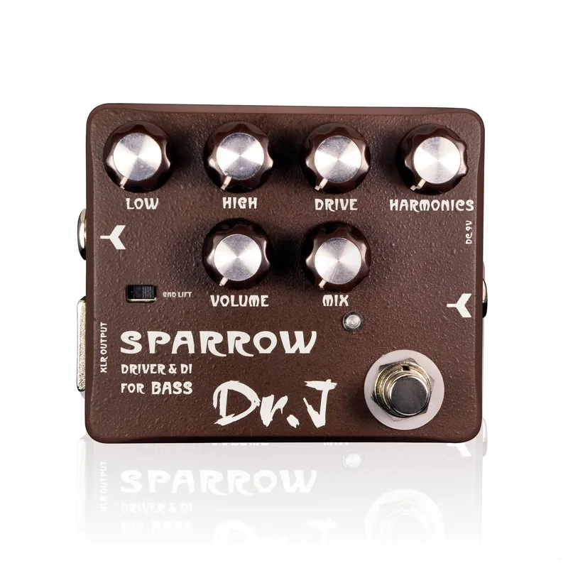 JOYO Dr. J Серия гитара эффективная педаль овердрайв зеленый кристалл, Arsenal Distortion, Sparrow Driver DI для басов, SHADOW ECHO
